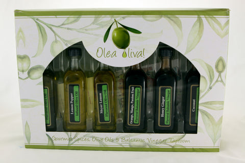 Gift Box - 6 x 60 ml (2.02 fl. oz) samplers of Olive Oils and/or Balsamic Vinegars