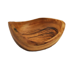 Olive Wood Small Natural Rustic Bowl (6.5 ")
