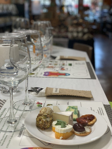 05/18/2022 - Paige's private bookclub group - Introduction to Sensory Analysis of Wine and Extra Virgin Olive Oil tasting with a meal
